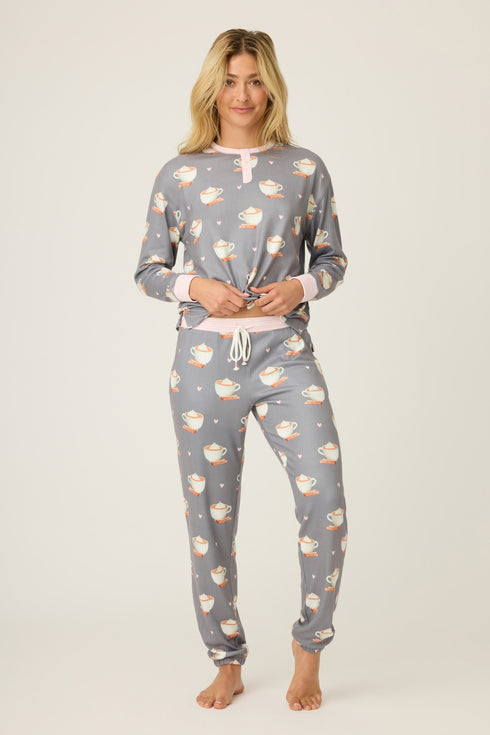 Pj Salvage Love You A Latte Banded Pant